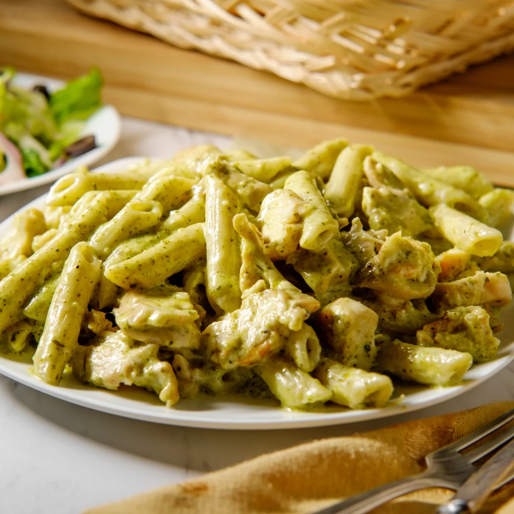 High Protein Kip Pesto Pasta